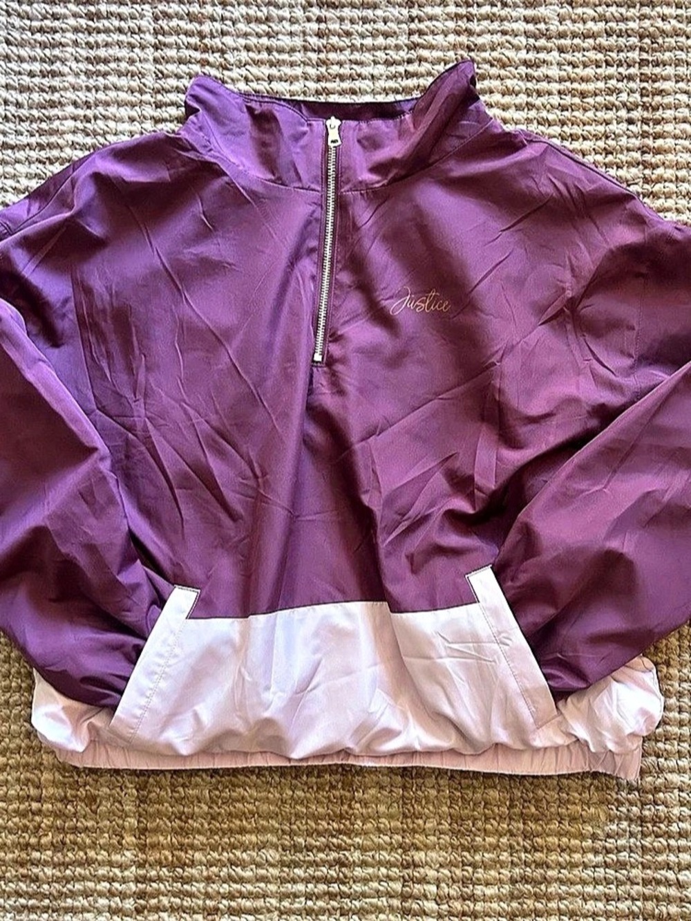 Girls Justice Girls 18/20 Quarterzip Windbreaker
